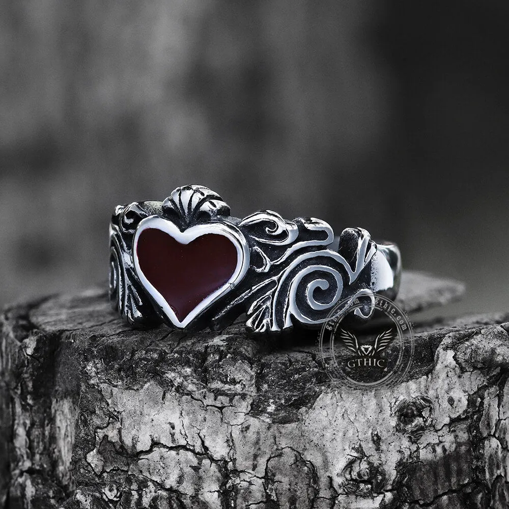 Vintage Heart Stainless Steel Ring sold by GTHIC product image thumbnail 4