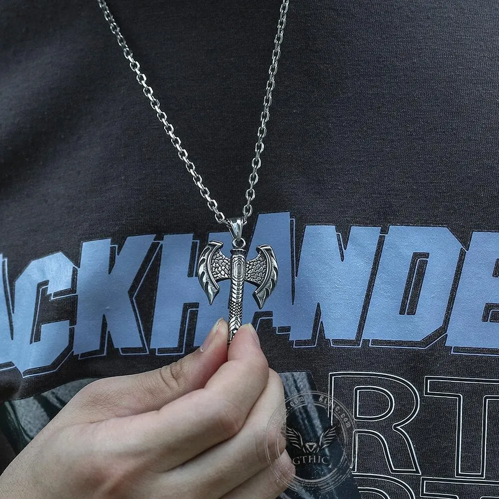 Vintage Viking Axe Stainless Steel Pendant sold by GTHIC product image thumbnail 2