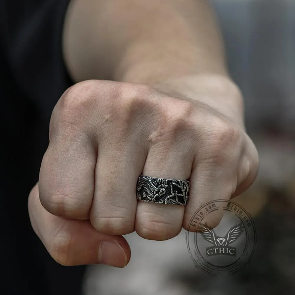 Retro Eagles Branch Brass Ring sold by GTHIC product image thumbnail 2
