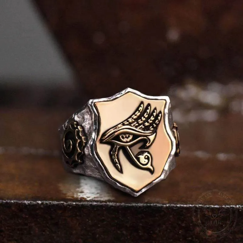 Horus Eyes Sterling Silver Egypt Mythology Ring sold by GTHIC product image thumbnail 3