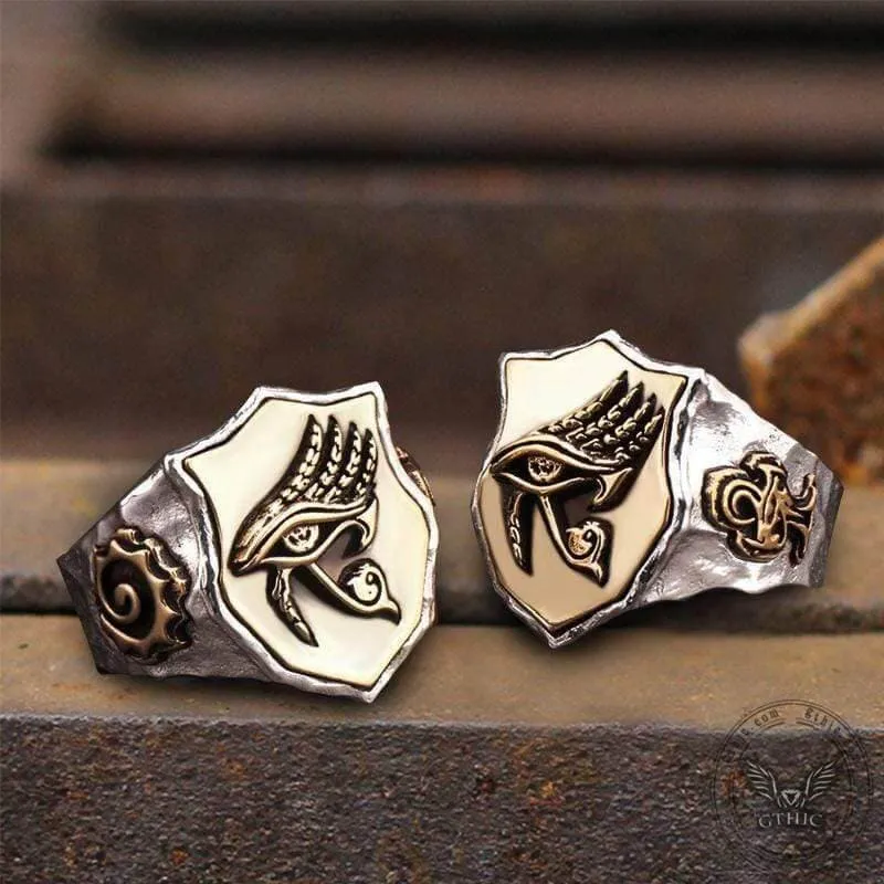 Horus Eyes Sterling Silver Egypt Mythology Ring sold by GTHIC product image thumbnail 4