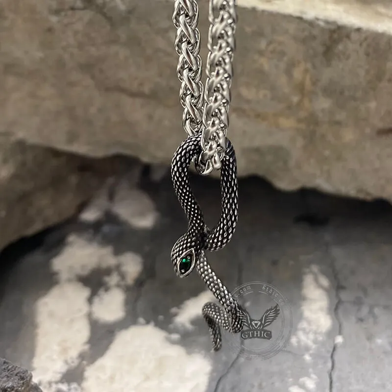 Green Eye Snake Stainless Steel Pendant sold by GTHIC product image thumbnail 2