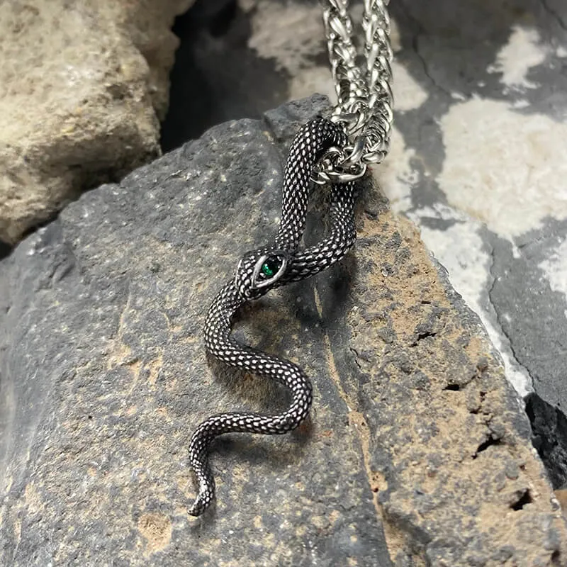 Green Eye Snake Stainless Steel Pendant sold by GTHIC