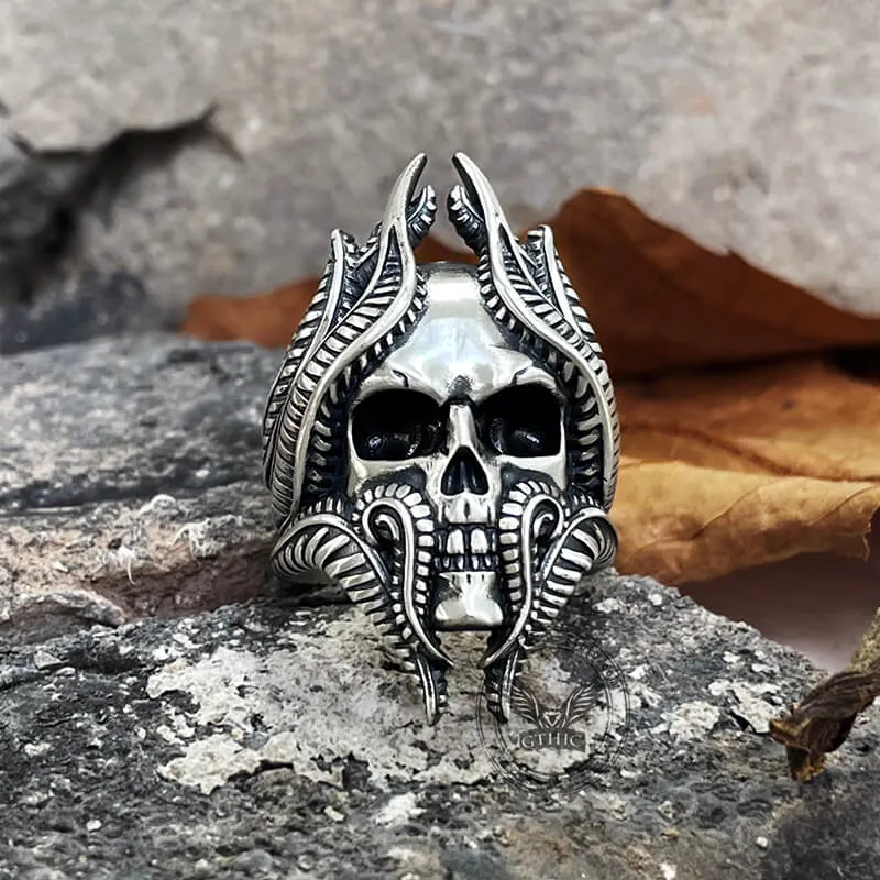 Tentacles Sterling Silver Skull Ring sold by GTHIC product image thumbnail 2