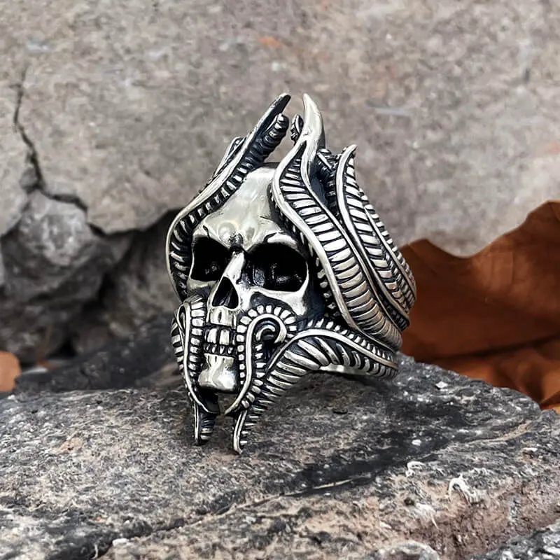 Tentacles Sterling Silver Skull Ring sold by GTHIC