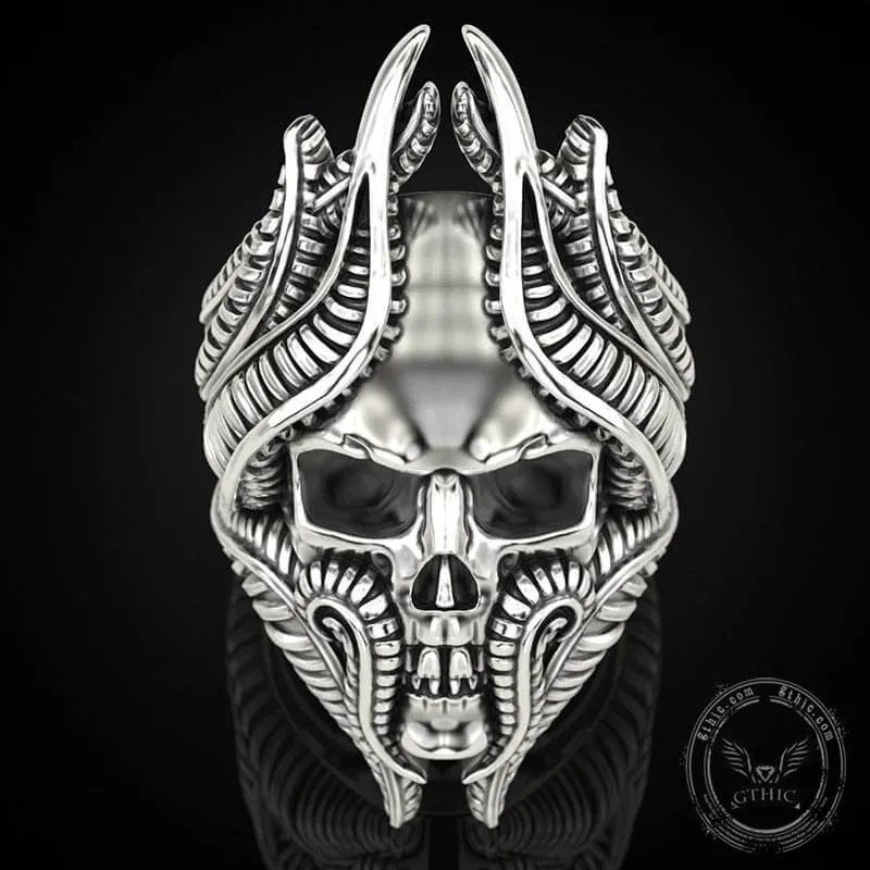 Tentacles Sterling Silver Skull Ring sold by GTHIC product image thumbnail 5