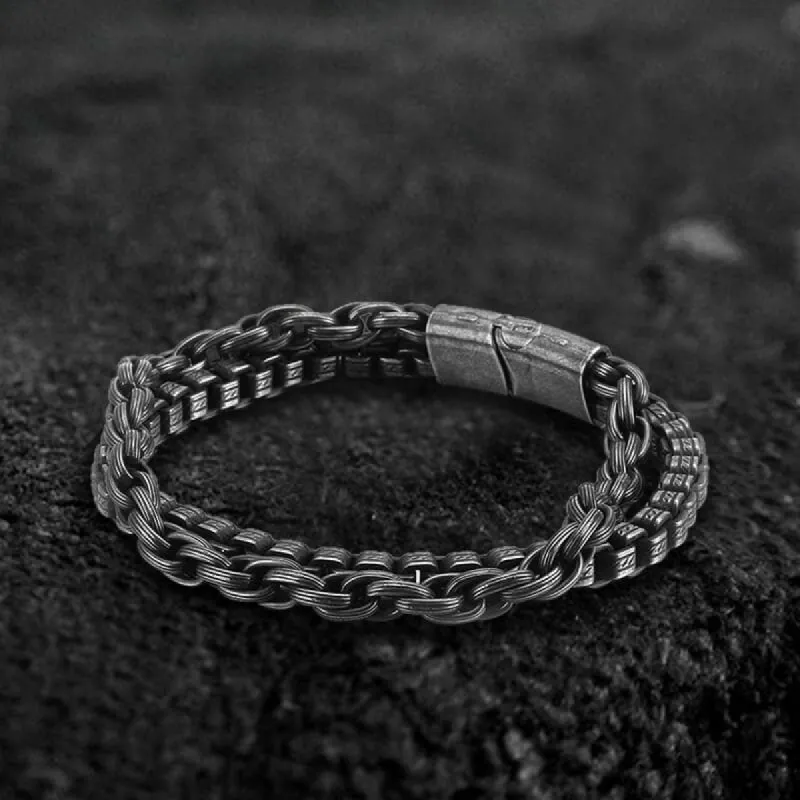 Double Chains Stainless Steel Bracelet sold by GTHIC