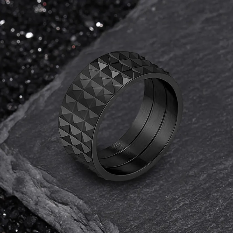 Simple Rhombus Pattern Stainless Steel Band Ring sold by GTHIC product image thumbnail 5