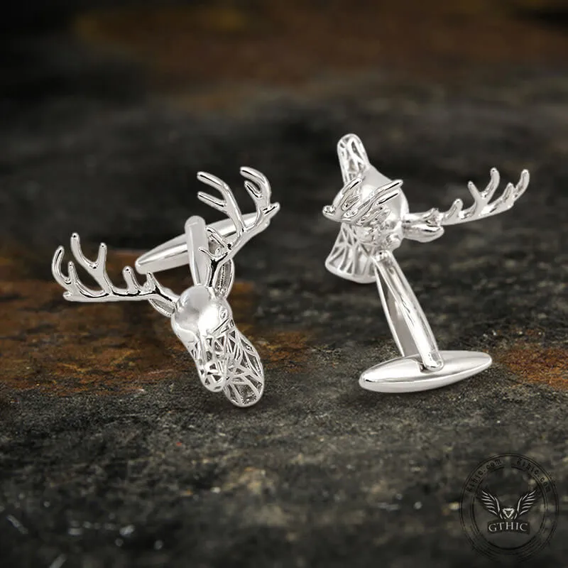 Christmas Reindeer Bullet Back Brass Cufflinks sold by GTHIC product image thumbnail 4