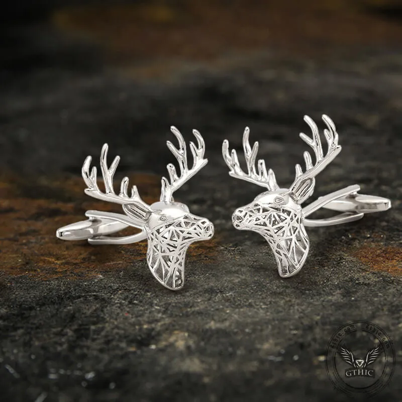 Christmas Reindeer Bullet Back Brass Cufflinks sold by GTHIC