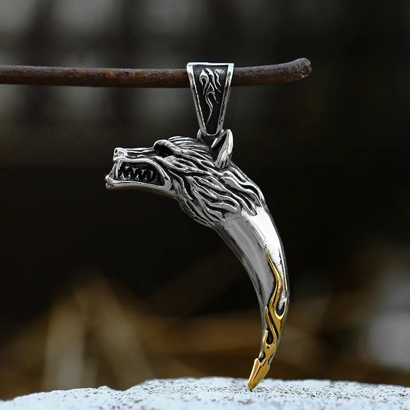 Wolf Tooth Stainless Steel Amulet Pendant sold by GTHIC