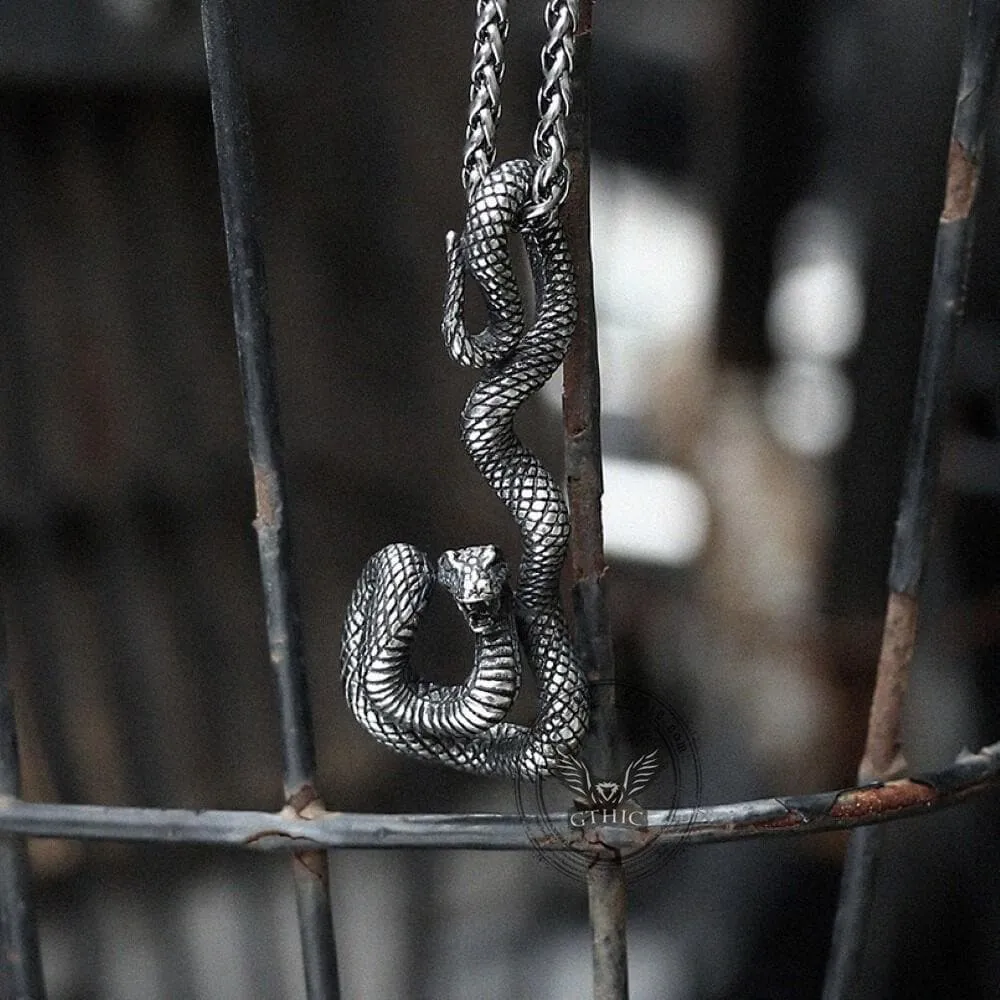 Coiled Snake Stainless Steel Pendant sold by GTHIC product image thumbnail 5