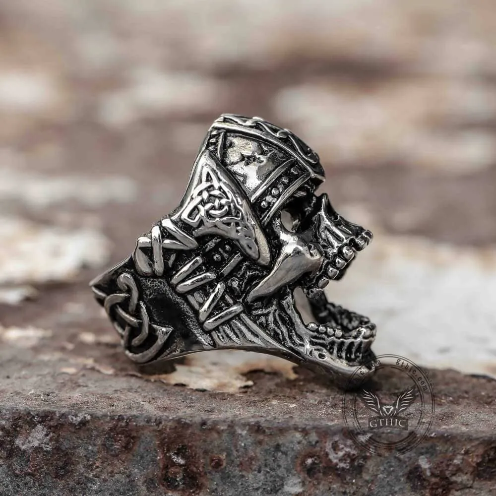 Berserker Stainless Steel Viking Skull Ring sold by GTHIC product image thumbnail 4