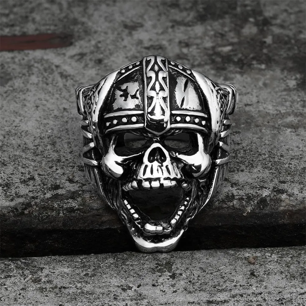 Berserker Stainless Steel Viking Skull Ring sold by GTHIC