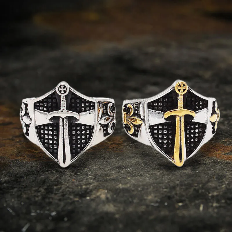 Cross Shield Fleury Stainless Steel Ring sold by GTHIC product image thumbnail 2