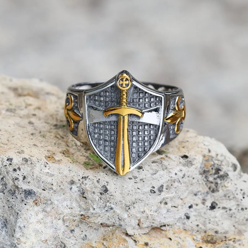 Cross Shield Fleury Stainless Steel Ring sold by GTHIC product image thumbnail 4