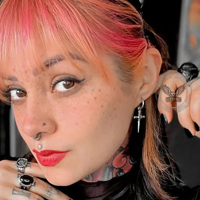 Sword Stainless Steel Skull Earring sold by GTHIC product image thumbnail 2