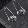 Grotesque Pin Stainless Steel Skull Earrings sold by GTHIC