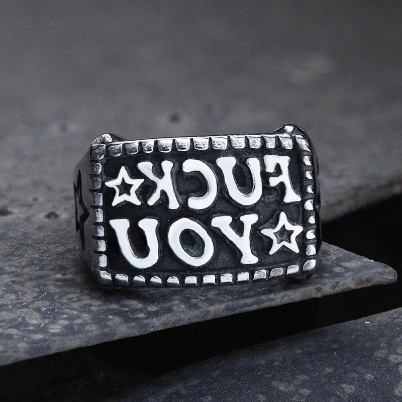 Fuck You Stainless Steel Ring sold by GTHIC