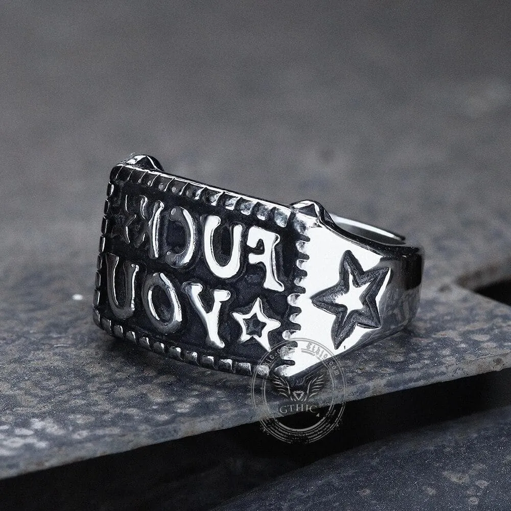 Fuck You Stainless Steel Ring sold by GTHIC product image thumbnail 3