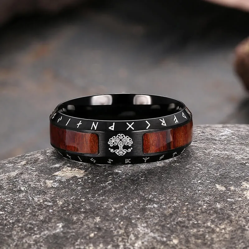 Viking Tree Of Life Stainless Steel Wood Ring sold by GTHIC product image thumbnail 5