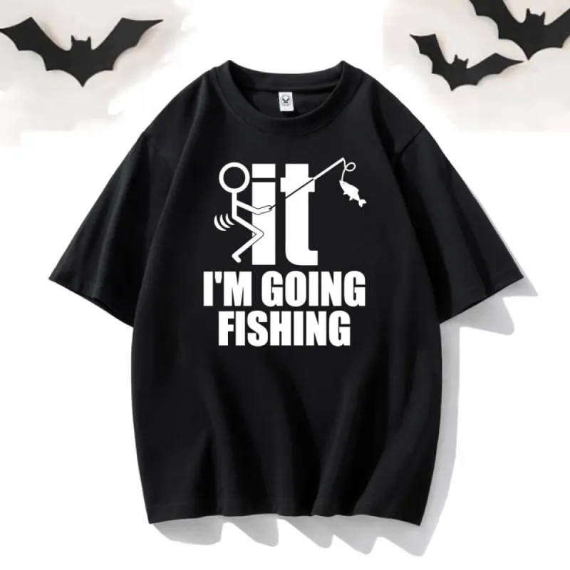 I’m Going Fishing Crew Neck Short Sleeve T-shirt sold by GTHIC
