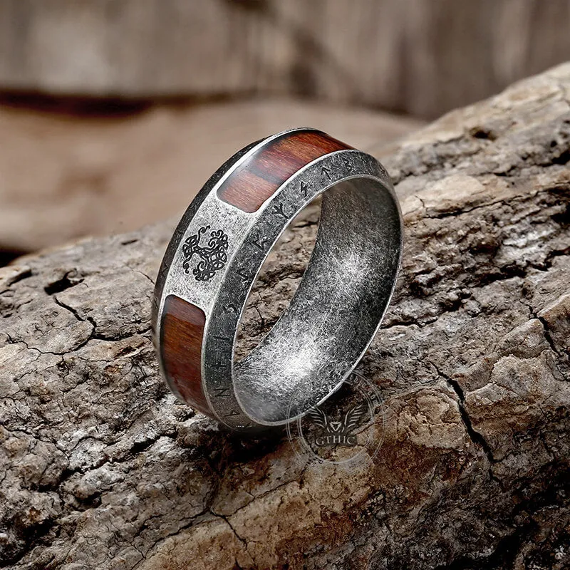 Viking Tree Of Life Stainless Steel Wood Ring sold by GTHIC product image thumbnail 3