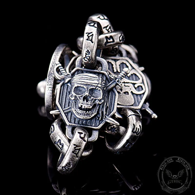 Pirate Skull Sterling Silver Bracelet sold by GTHIC product image thumbnail 4
