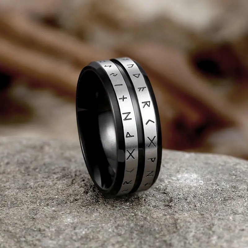 Norse Runes Stainless Steel Viking Ring sold by GTHIC product image thumbnail 5