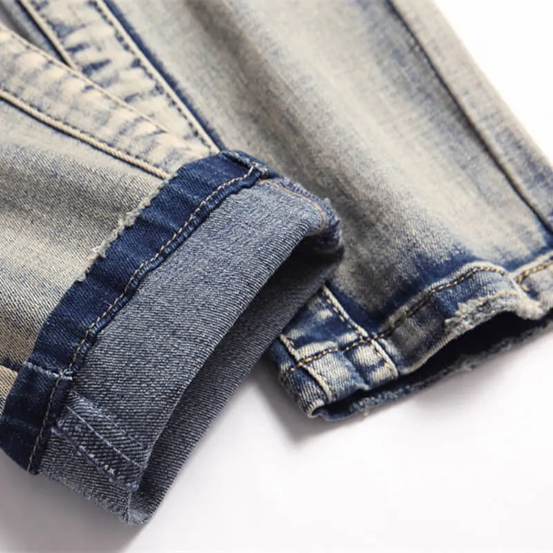 Distressed Paneled Crumpled Cotton Skinny Pants sold by GTHIC product image thumbnail 4