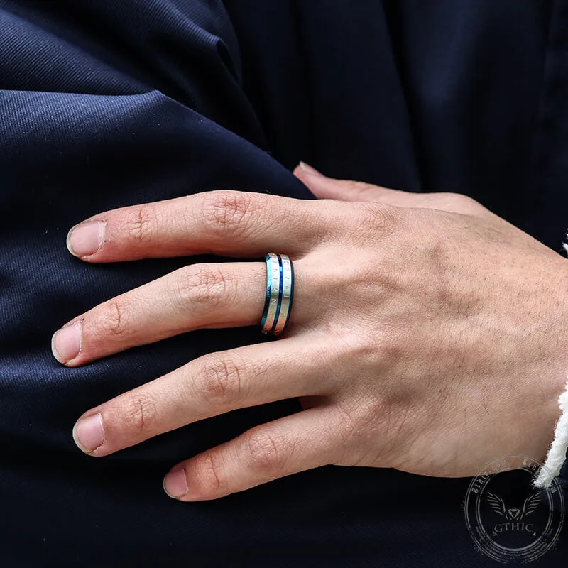 Norse Runes Stainless Steel Viking Ring sold by GTHIC product image thumbnail 3