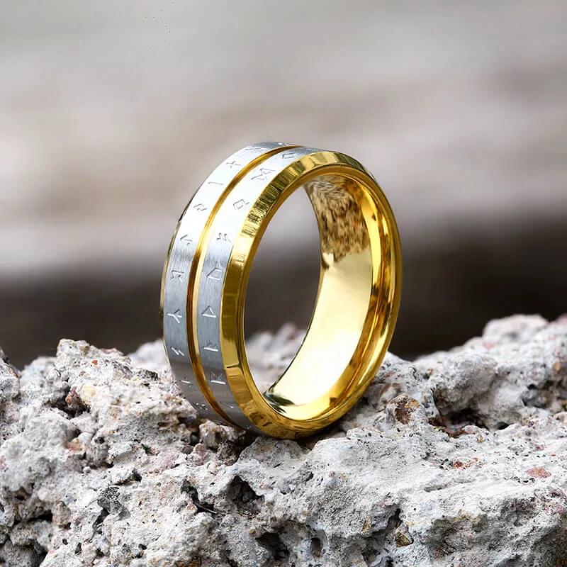 Norse Runes Stainless Steel Viking Ring sold by GTHIC product image thumbnail 4