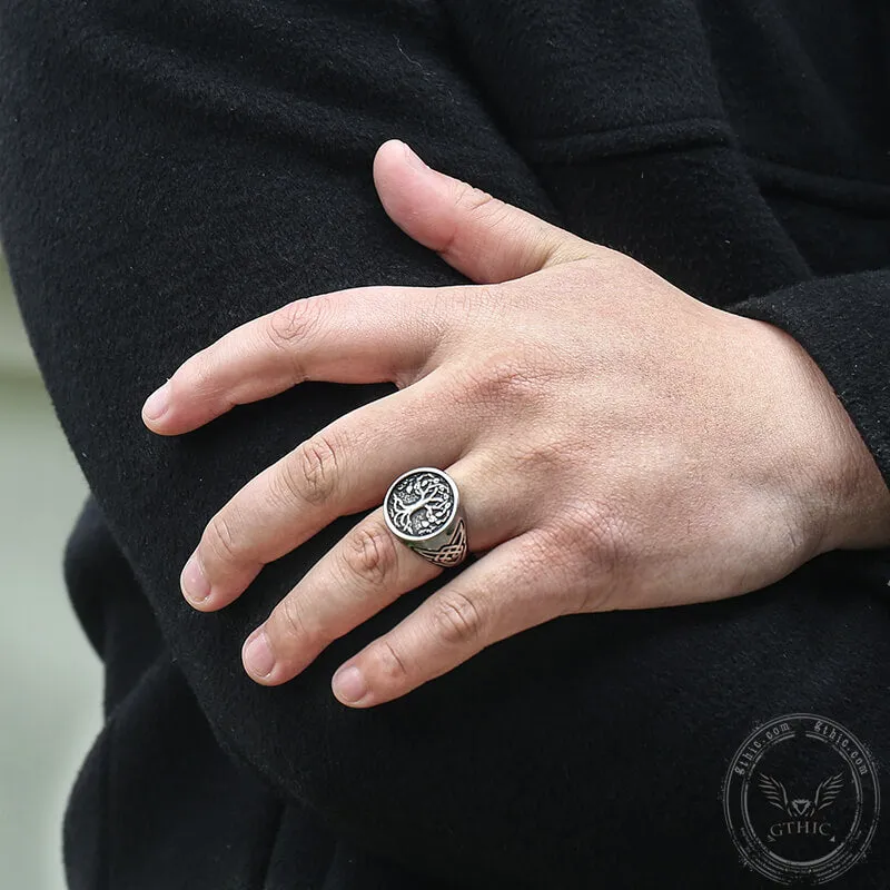 Celtic Knot Tree of Life Stainless Steel Viking Ring sold by GTHIC product image thumbnail 2