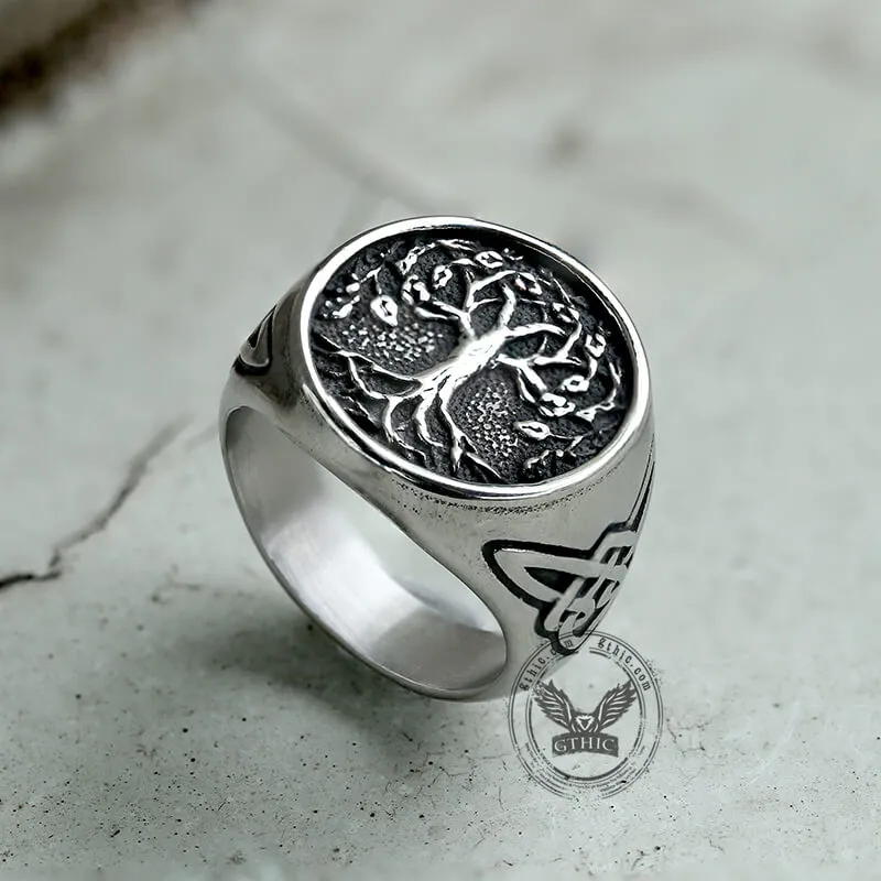 Celtic Knot Tree of Life Stainless Steel Viking Ring sold by GTHIC product image thumbnail 4