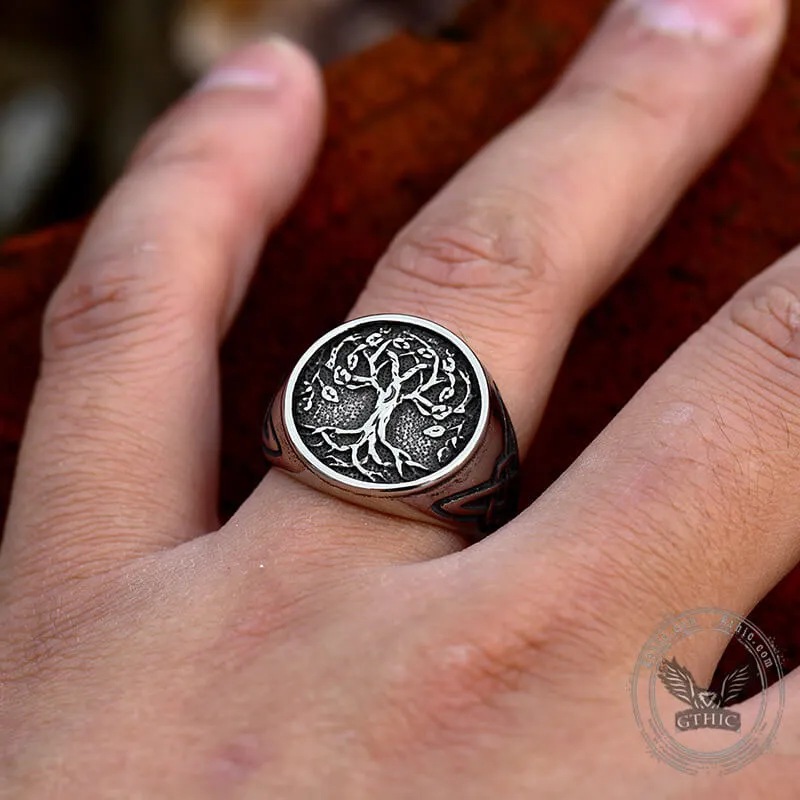 Celtic Knot Tree of Life Stainless Steel Viking Ring sold by GTHIC product image thumbnail 3