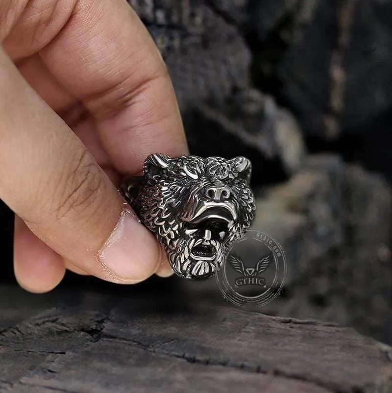 Bear Warrior Viking Ring sold by GTHIC product image thumbnail 2