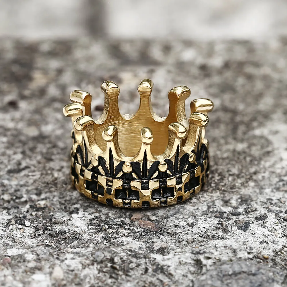 Gothic Crown Stainless Steel Punk Ring sold by GTHIC product image thumbnail 5