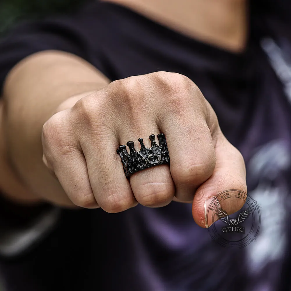 Gothic Crown Stainless Steel Punk Ring sold by GTHIC product image thumbnail 2