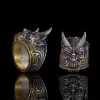 Demon Cyber Oni Mask Sterling Silver Ring sold by GTHIC
