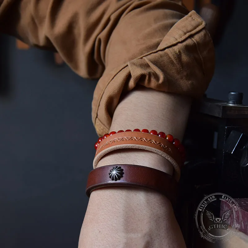 Vintage Vegetable Tanned Leather S Hook Bracelet sold by GTHIC product image thumbnail 5