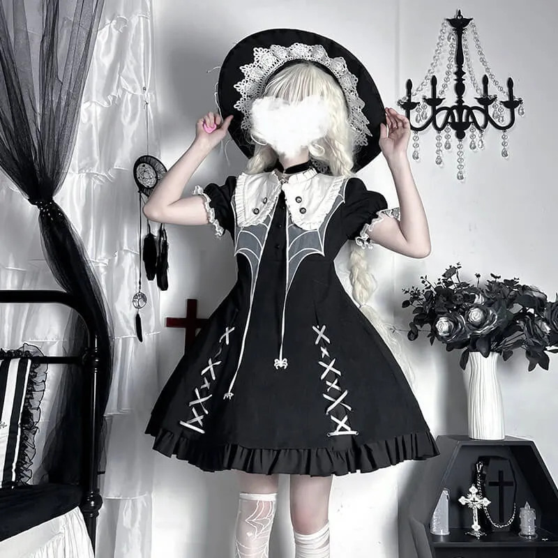 Black Spider Witch Lolita OP Dress sold by GTHIC product image thumbnail 3