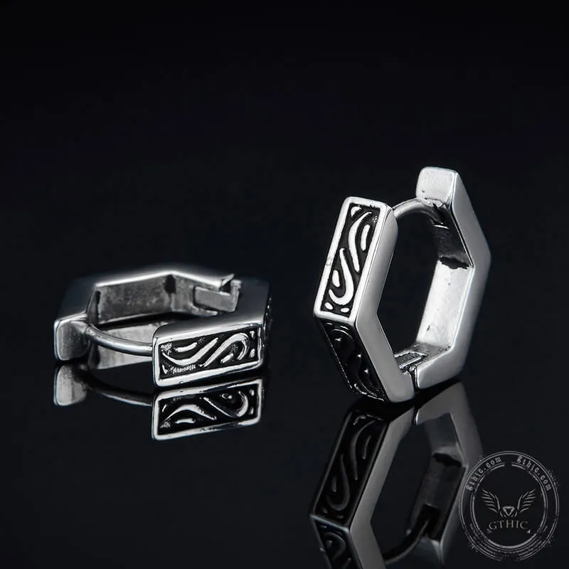 Simple Hexagon Stainless Steel Geometric Stud Earrings sold by GTHIC product image thumbnail 2