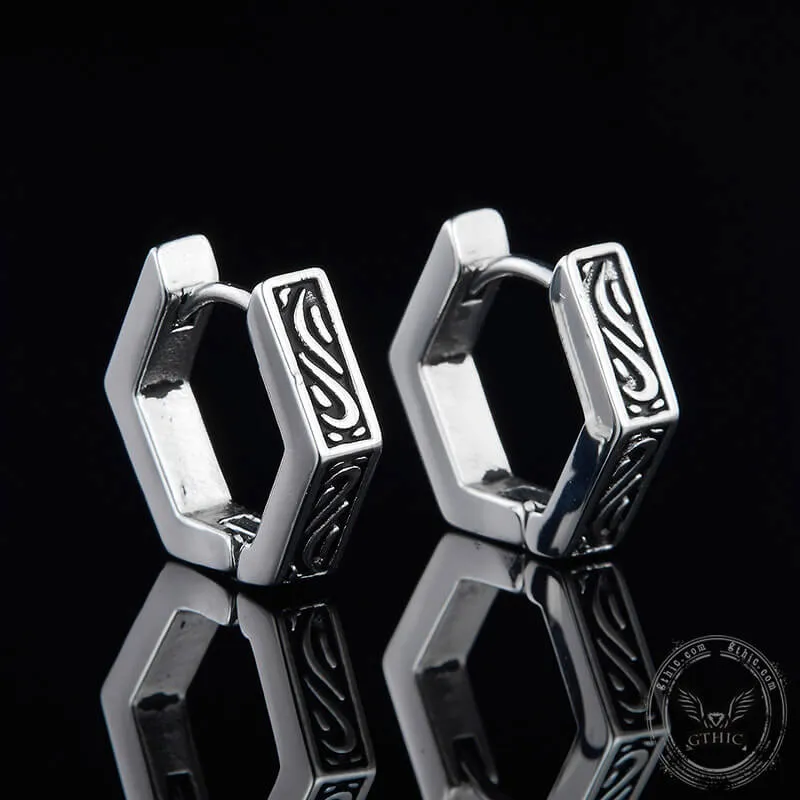 Simple Hexagon Stainless Steel Geometric Stud Earrings sold by GTHIC product image thumbnail 5