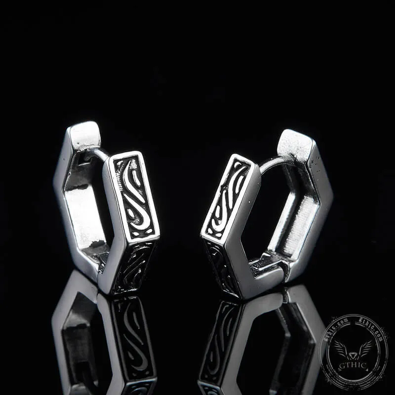 Simple Hexagon Stainless Steel Geometric Stud Earrings sold by GTHIC product image thumbnail 4