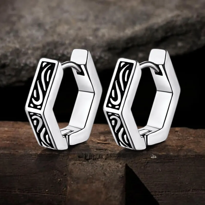 Simple Hexagon Stainless Steel Geometric Stud Earrings sold by GTHIC