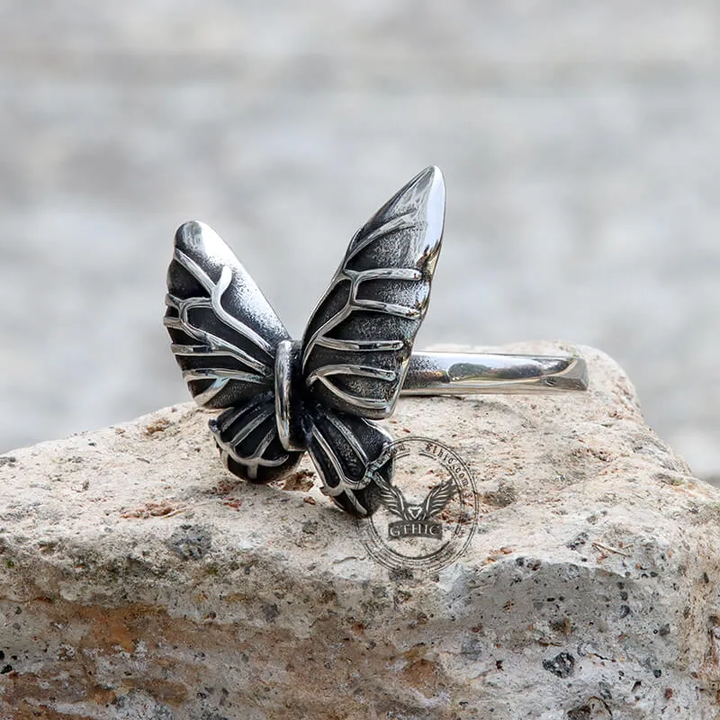 Vintage Butterfly Stainless Steel Animal Ring sold by GTHIC product image thumbnail 3