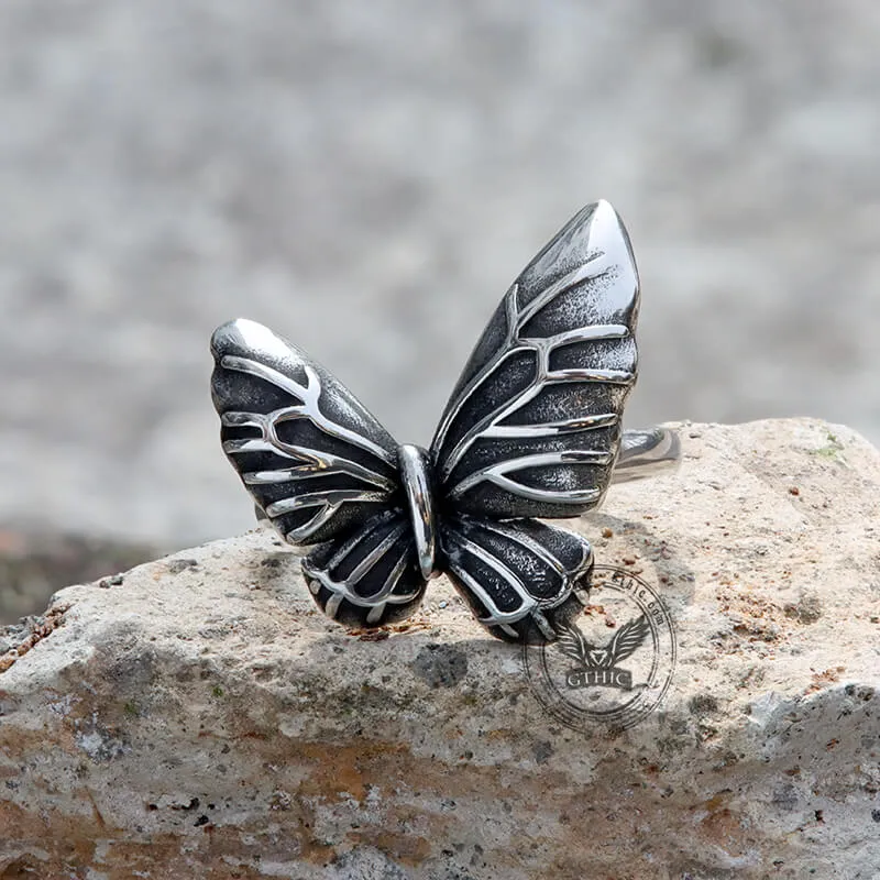 Vintage Butterfly Stainless Steel Animal Ring sold by GTHIC product image thumbnail 4