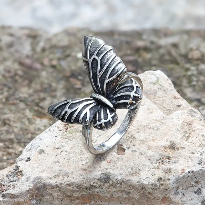 Vintage Butterfly Stainless Steel Animal Ring sold by GTHIC