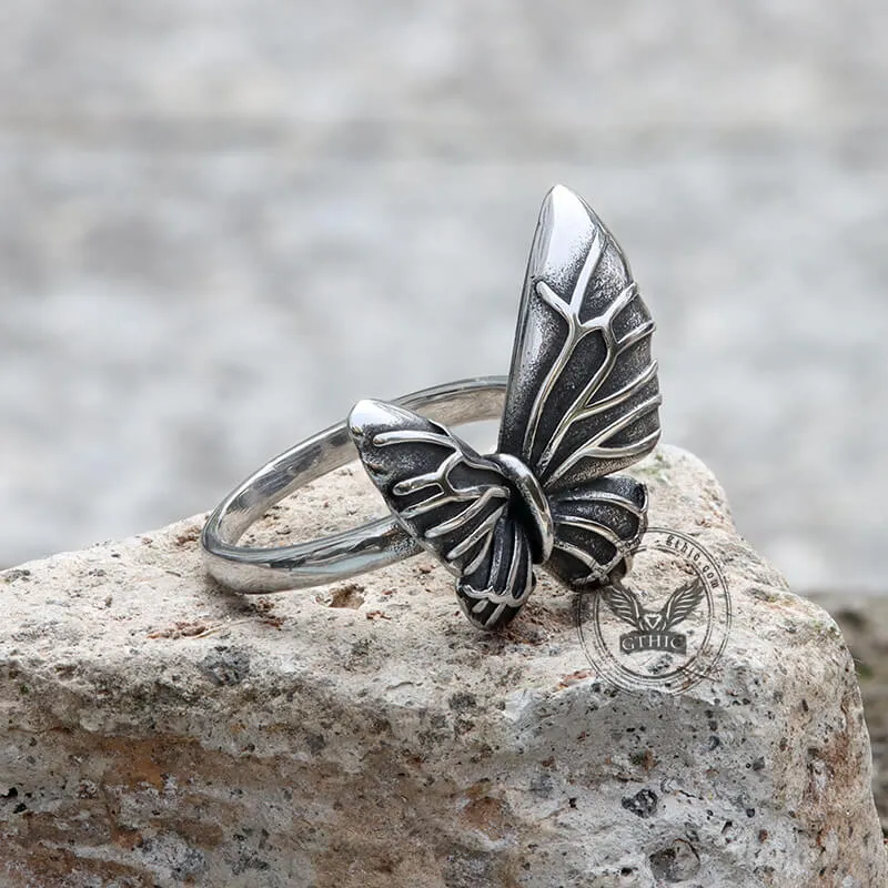 Vintage Butterfly Stainless Steel Animal Ring sold by GTHIC product image thumbnail 5