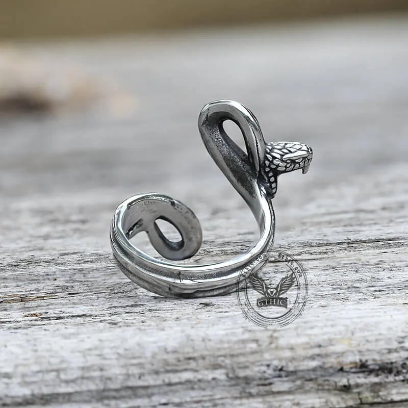 Fighting Snake Stainless Steel Animal Ring sold by GTHIC product image thumbnail 5